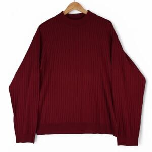 Cezani Sweater Mens XL Red‎ 100% Extra Fine Merino Wool Gorpcore Base Layer